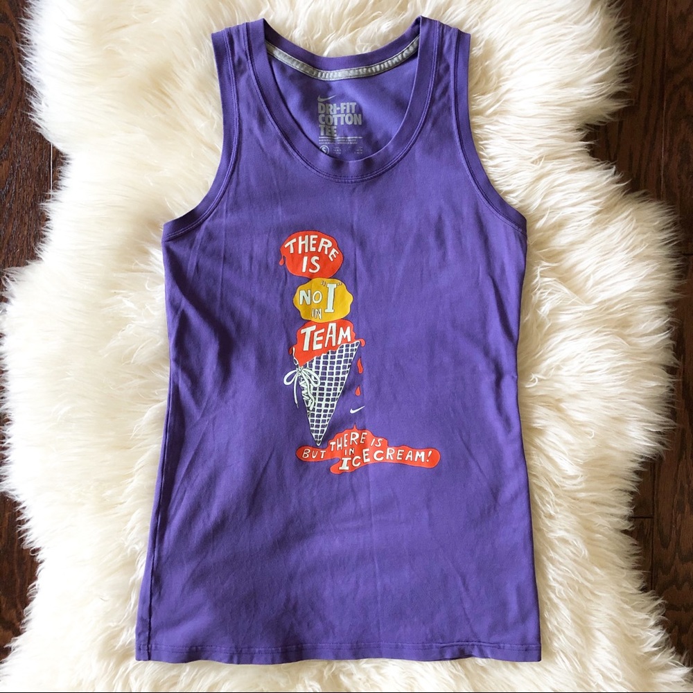 Nike Dri-Fit Sleeveless Ice Cream Print Tank Size Small